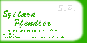 szilard pfendler business card